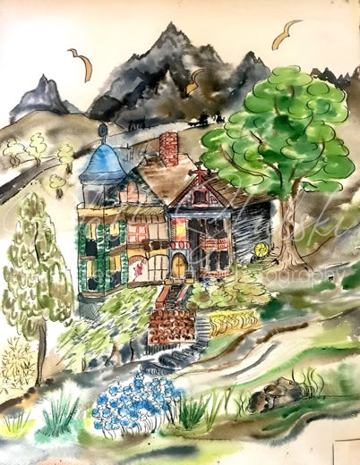 Orginal nature watercolor artwork by Matt Skulski. 