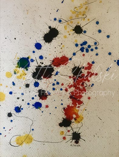 Orginal color pen and ink artwork by Matt Skulski. 