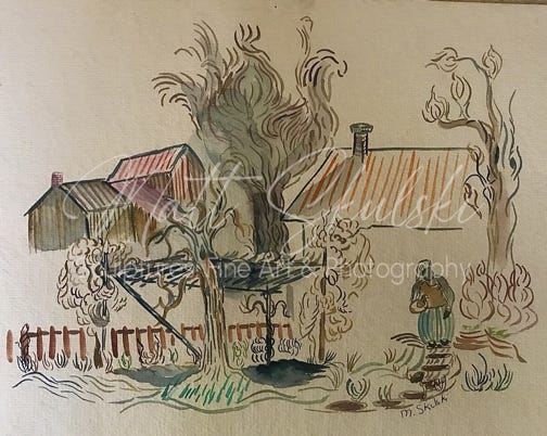 Original garden themed artwork by Matt Skulski. 