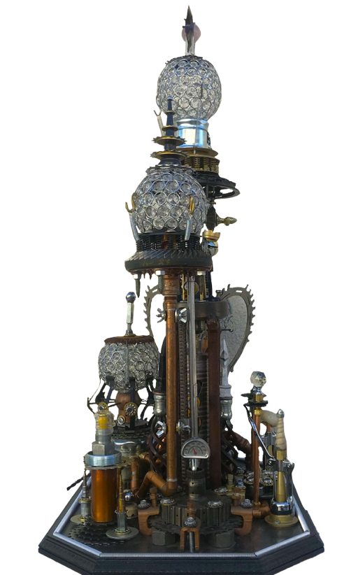 orginal steampunk sculpture created by matt skulski